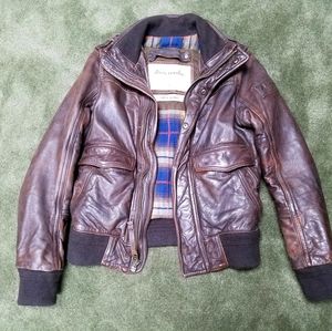 AnF Kids Vintage Leather Jacket